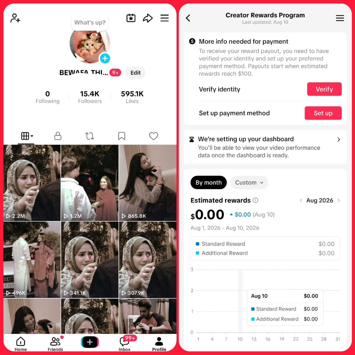 USA tiktok 15k followers high quality